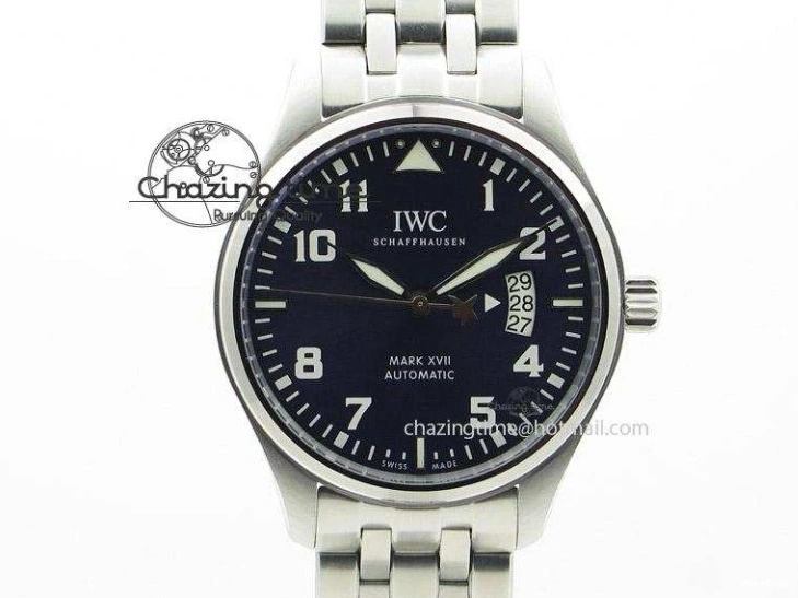 MIROTIME 0416 Mark XVIII IW327010 SS M+F 1:1 Best Edition Blue Dial on Brown Leather Strap A Resilient 7051